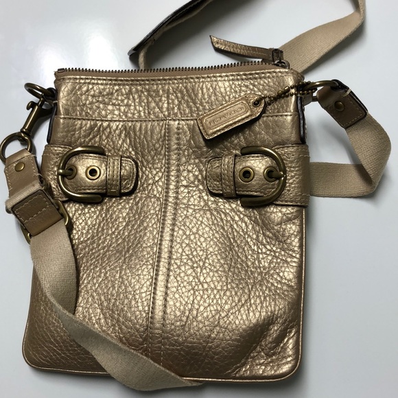 Coach Handbags - Gold Coach Crossbody Bag